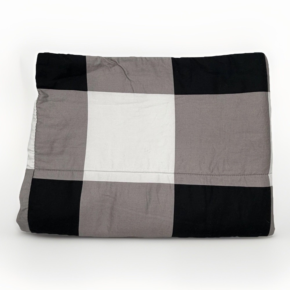 Beddy's Pillow Sham All Checked Out Black White Gray Check Pattern Discontinued